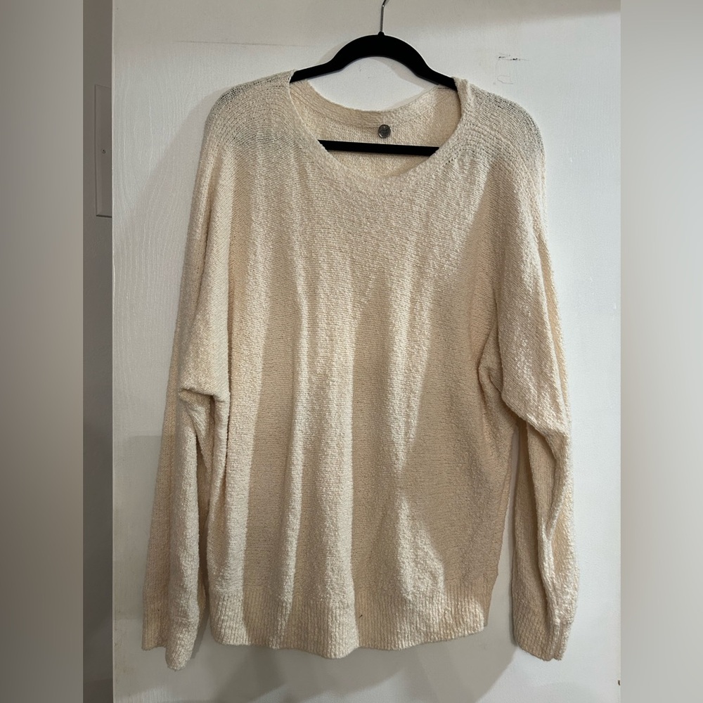 Margaret O’Leary Cream Sweater. Very soft and comfortable. Size L.